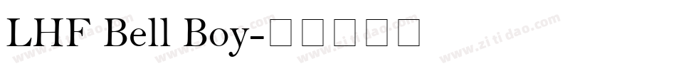 LHF Bell Boy字体转换